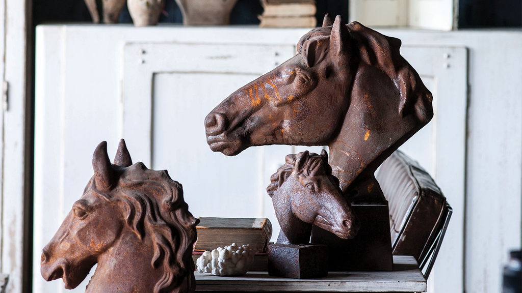 Handmade Horse Head on Base