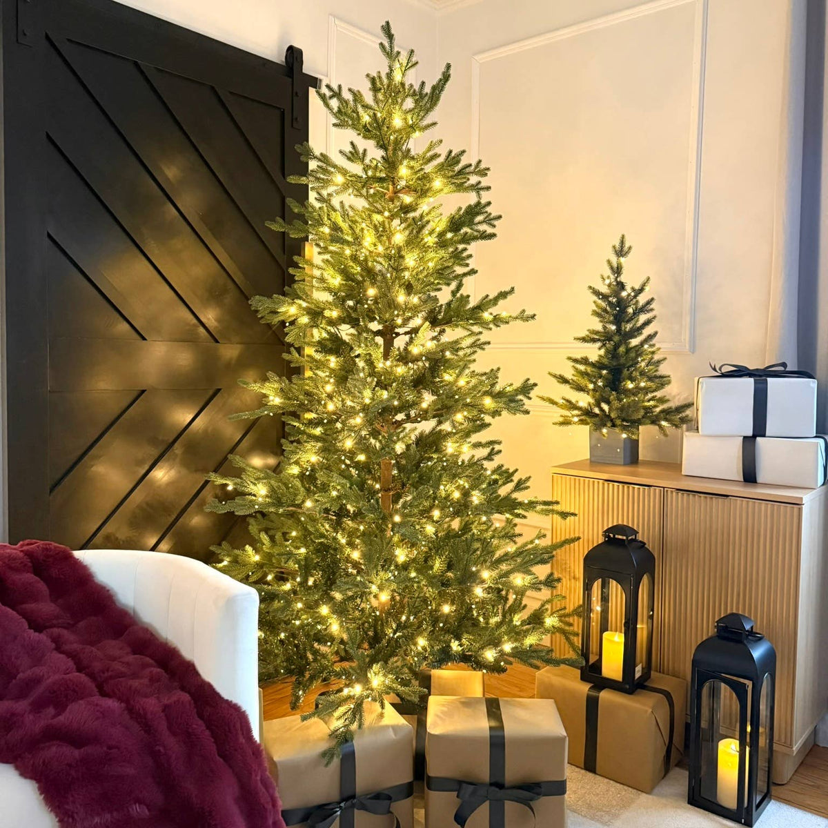 7 Foot Prelit Alberta Alpine Fir Christmas Tree