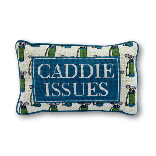 Caddie Issues Needlepoint Pillow