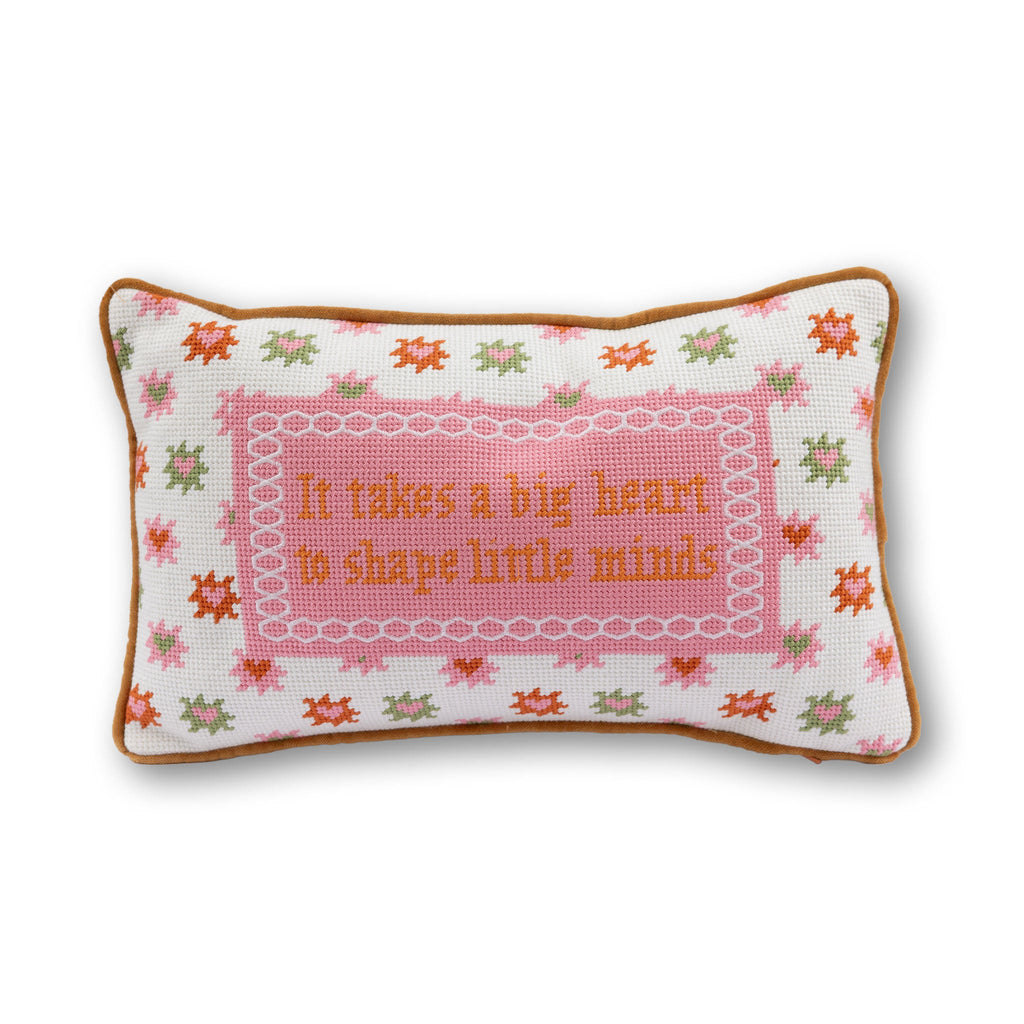 Big Heart Needlepoint Pillow