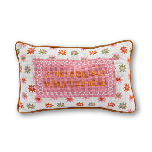 Big Heart Needlepoint Pillow