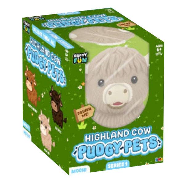 RMS® Crazy Fun™ Highland Cow Pudgy Pets Squishy Assorted Colors