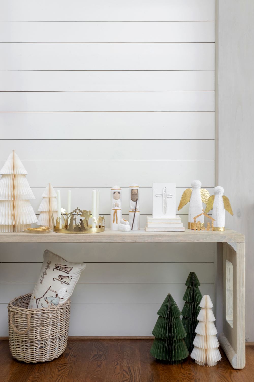 Hand-Painted Paper Mache Gold Angel Sitters