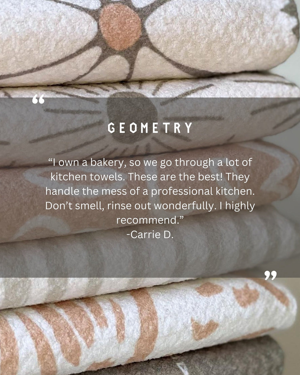 Black Cats Orange Striped Geometry Tea Towel