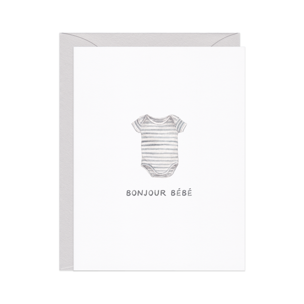 Bonjour Bébé — French New Baby Card