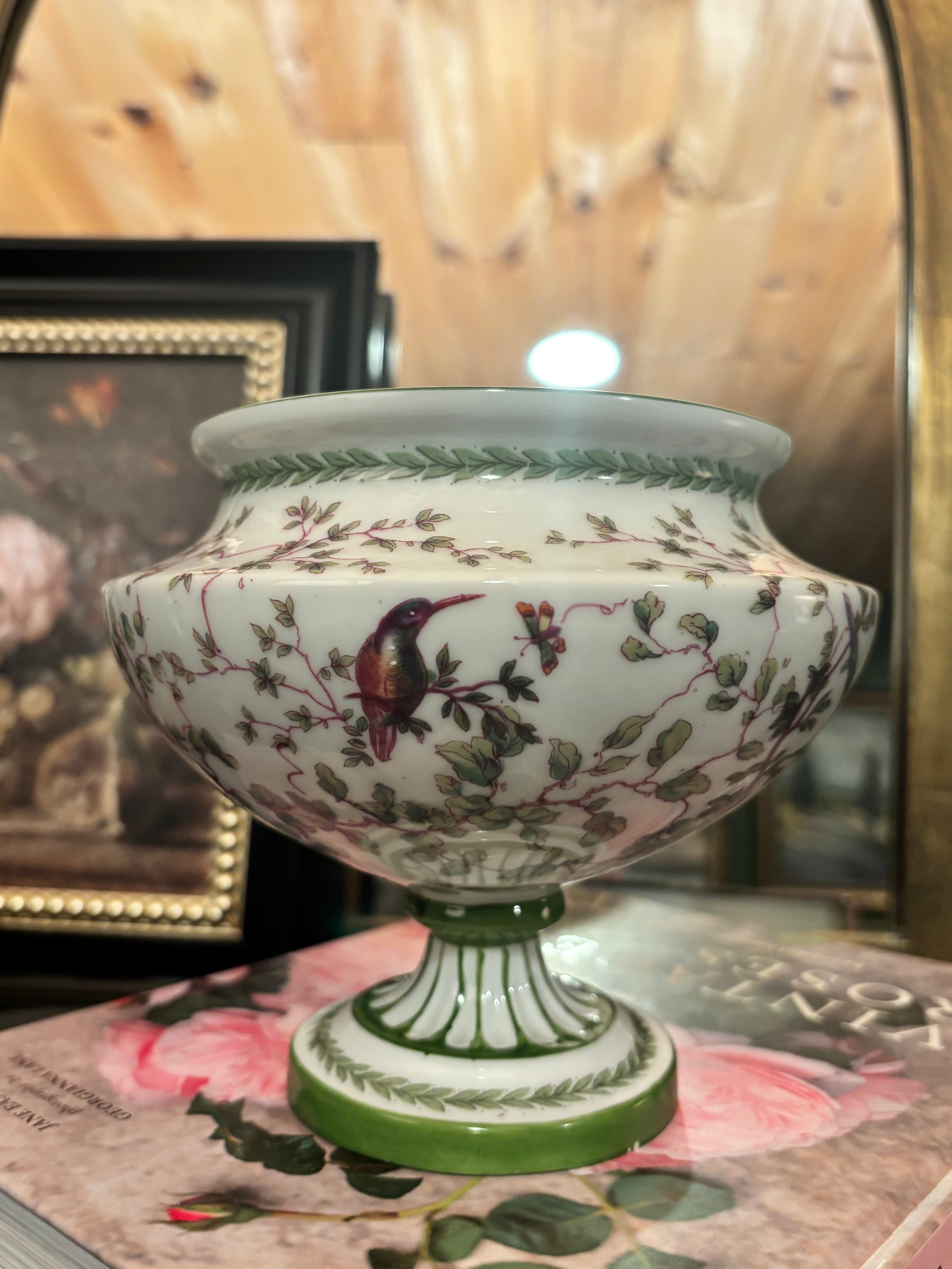 Victoria Austria Exotic Birds Porcelain Compote Bowl