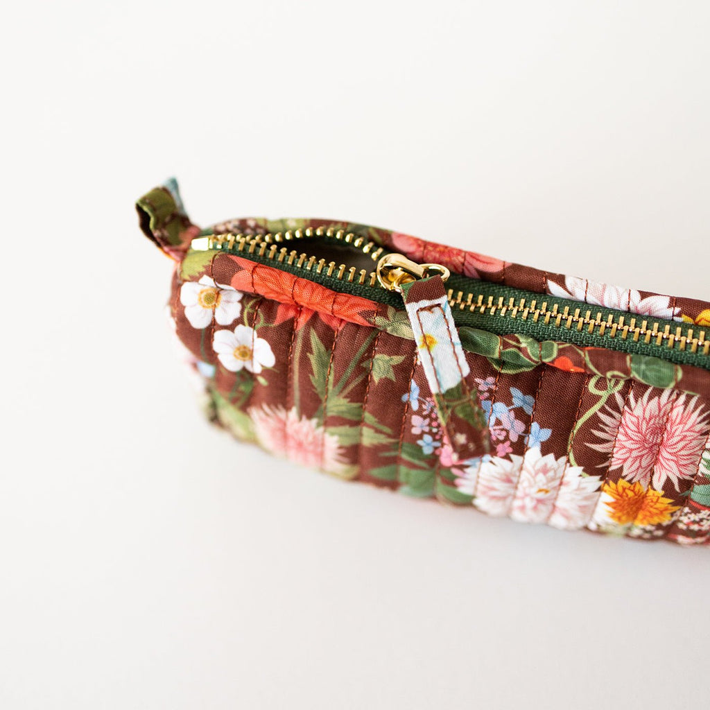 RUSSET | Cotton Quilted Pencil Pouch