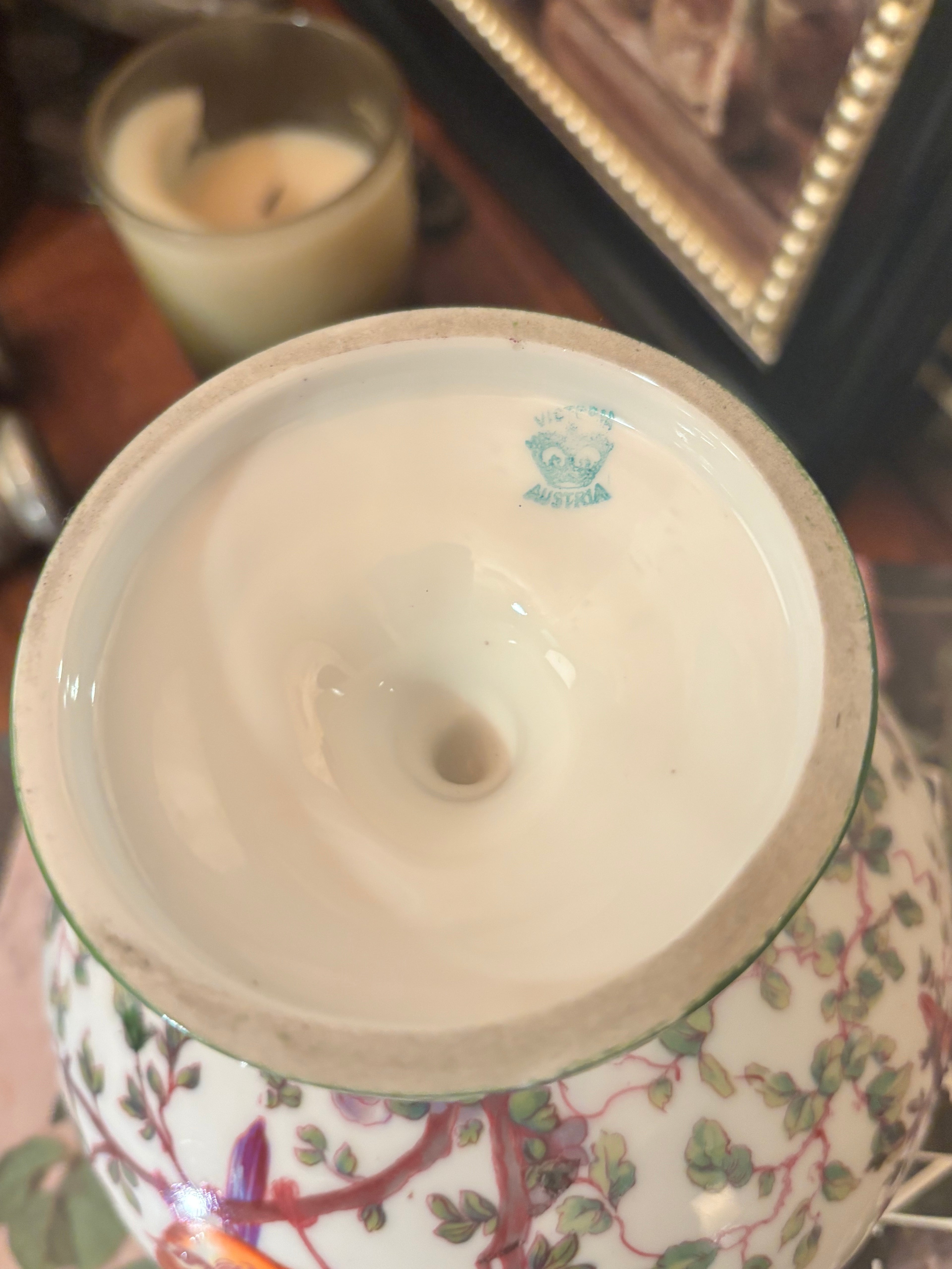 Victoria Austria Exotic Birds Porcelain Compote Bowl