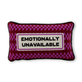 Emotionally Unavailable Needlepoint Pillow
