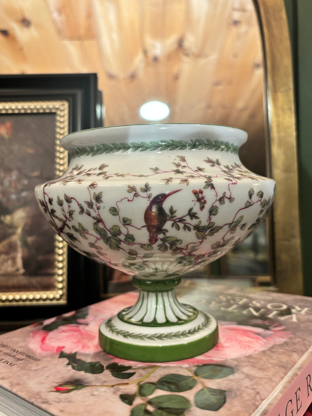 Victoria Austria Exotic Birds Porcelain Compote Bowl