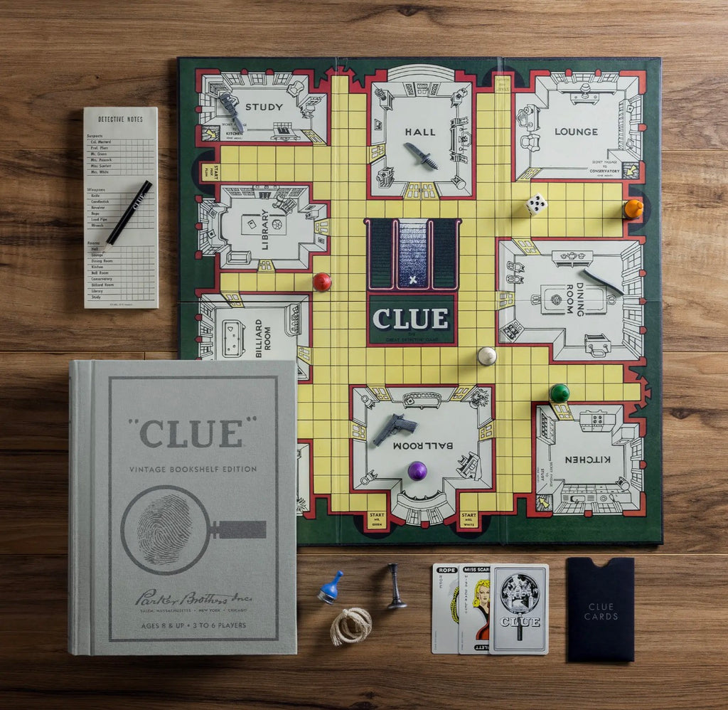 Clue Vintage Bookshelf Game