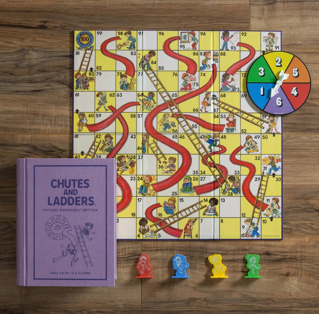 Chutes and Ladders Vintage Bookshelf Game