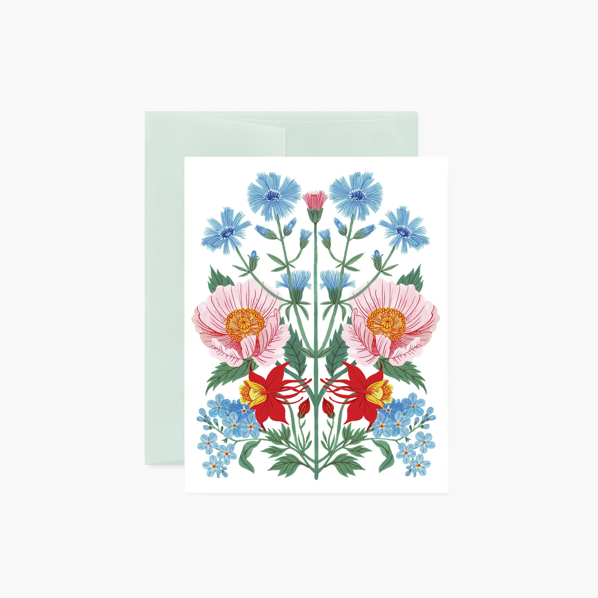 BLUE FLORA | Greeting Card