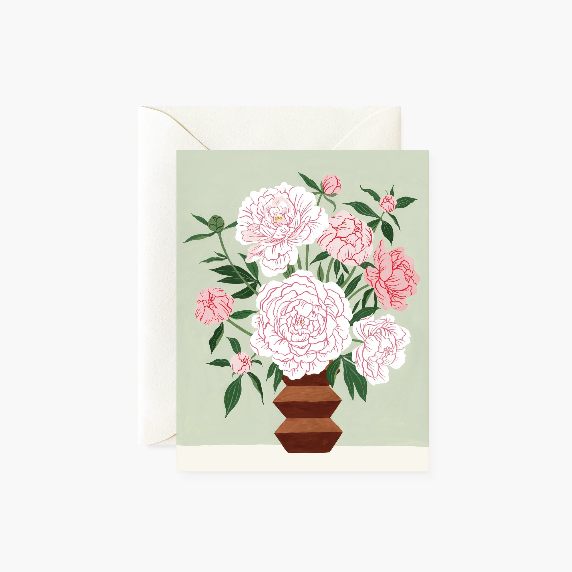 PEONY VASE | Greeting Card