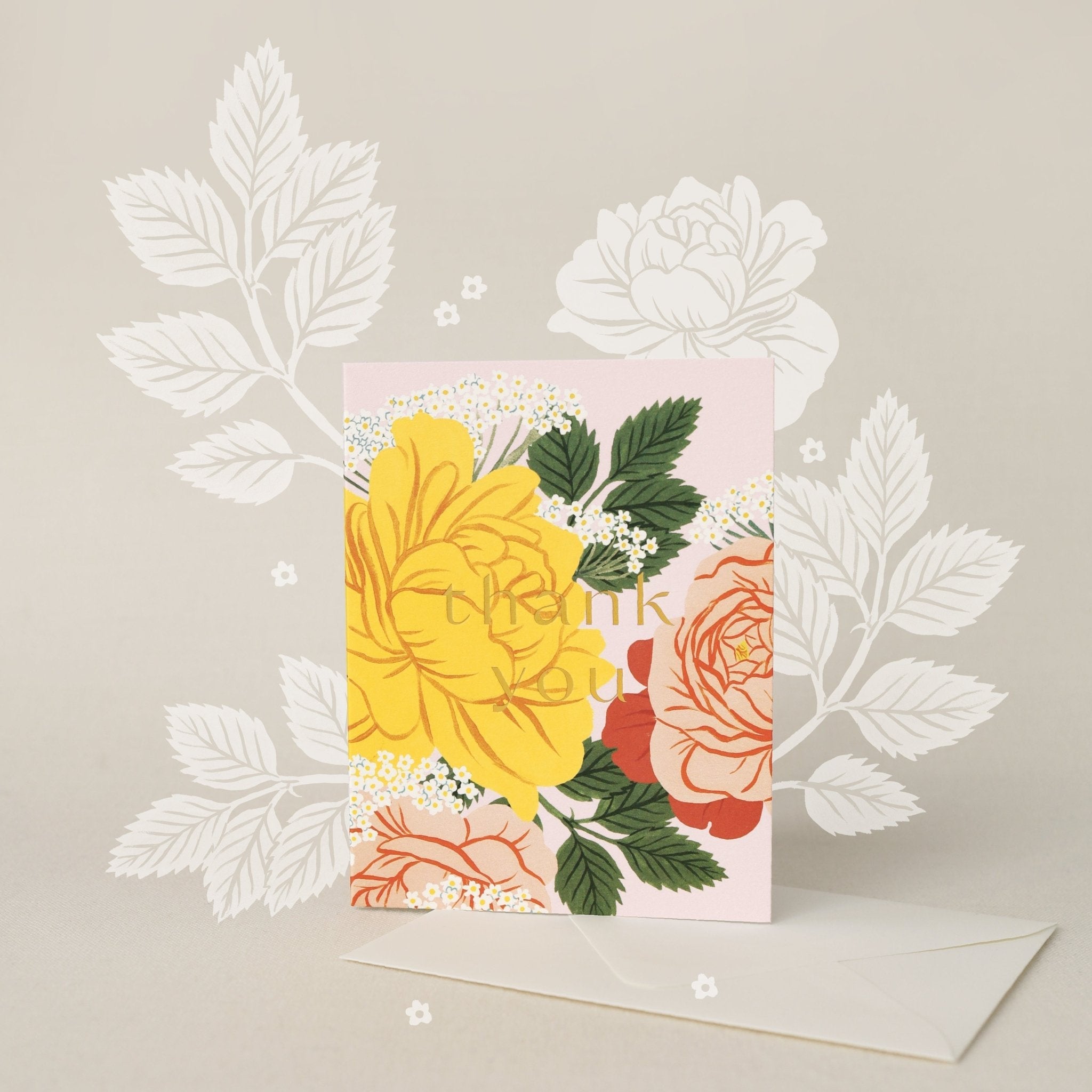 GARDEN ROSES | Thank You Card