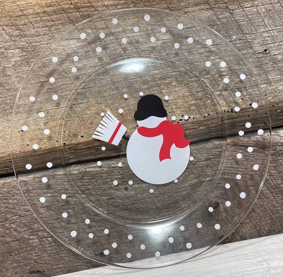 Vintage Luminarc Snowman Plates