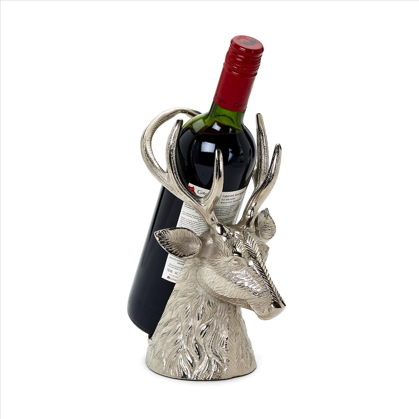 Silver Stag Wine Holder