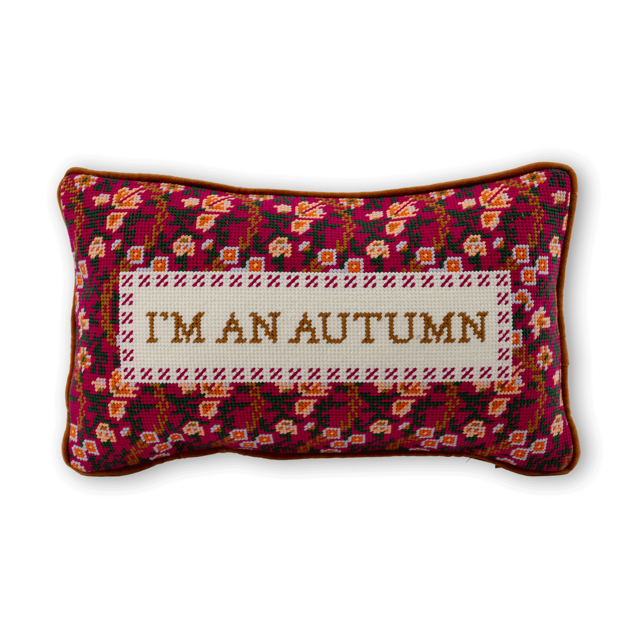 I'm An Autumn Needlepoint Pillow
