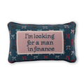 Man In Finance Needlepoint Pillow