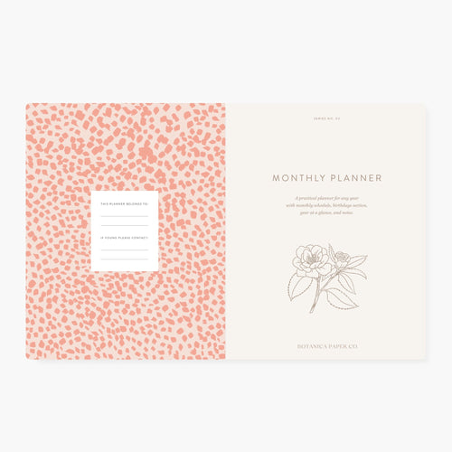 CAMELLIA | Undated Monthly Planner
