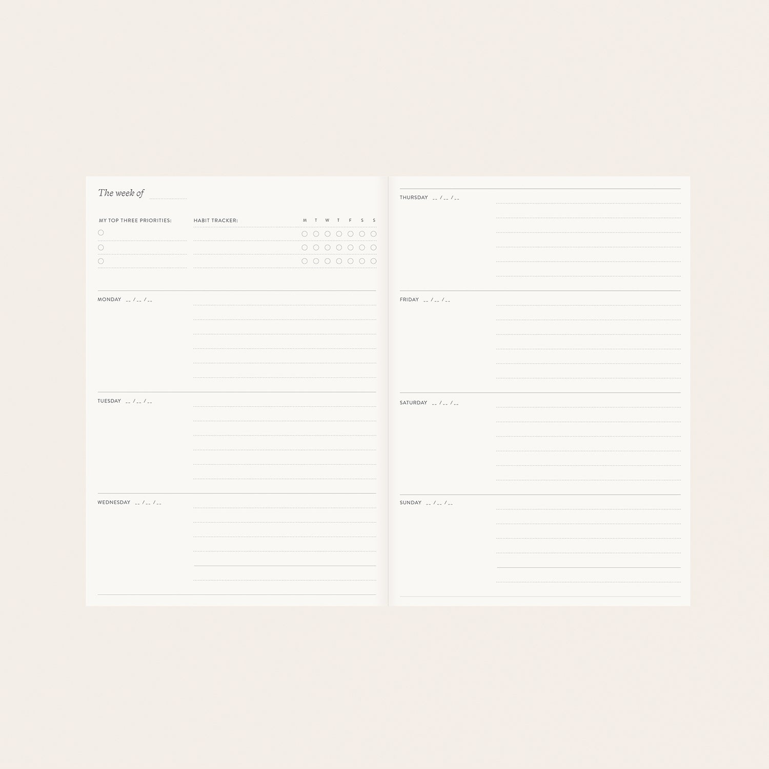 REVERIE | LINEN-BOUND PLANNER