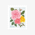 ROSE, JUNE FLOWER | STAMP-STYLE VINYL STICKER