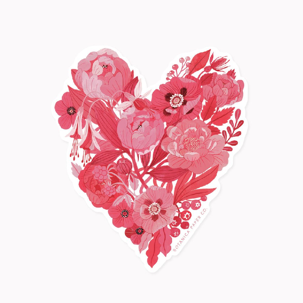 FLORAL HEART | VINYL STICKER