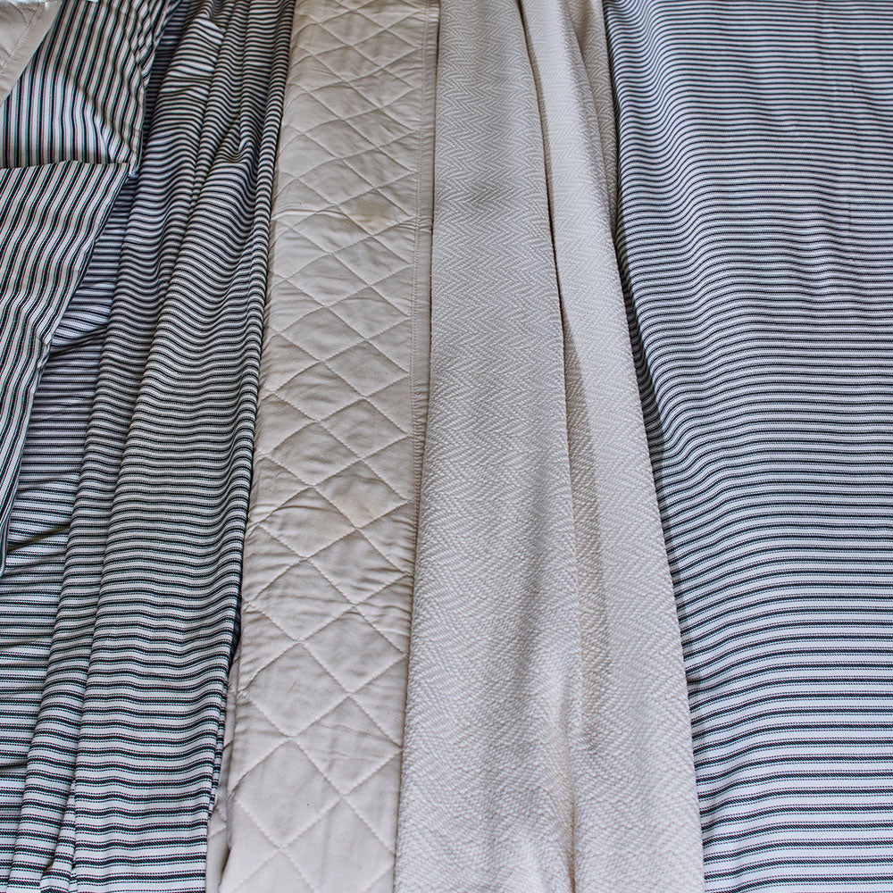Ticking Stripe Single Fitted Sheet - Last Chance + Final Sale!