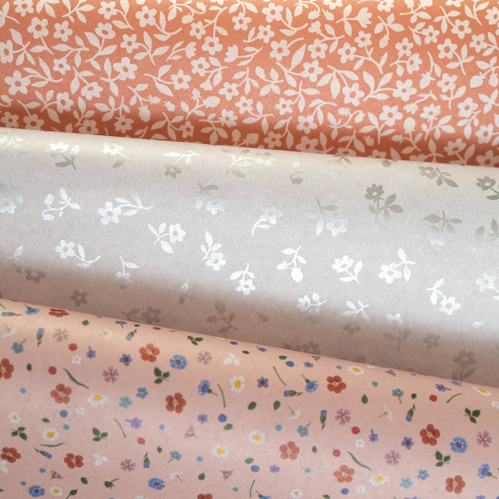 SILVER PETITE FLORA | Tissue Paper (10 sheets)