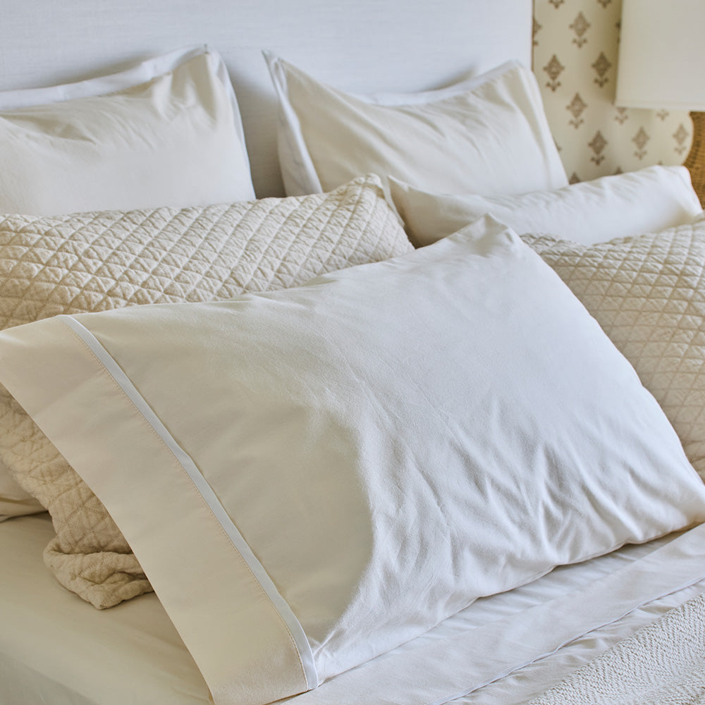 Essential Piping Pillowcase Set
