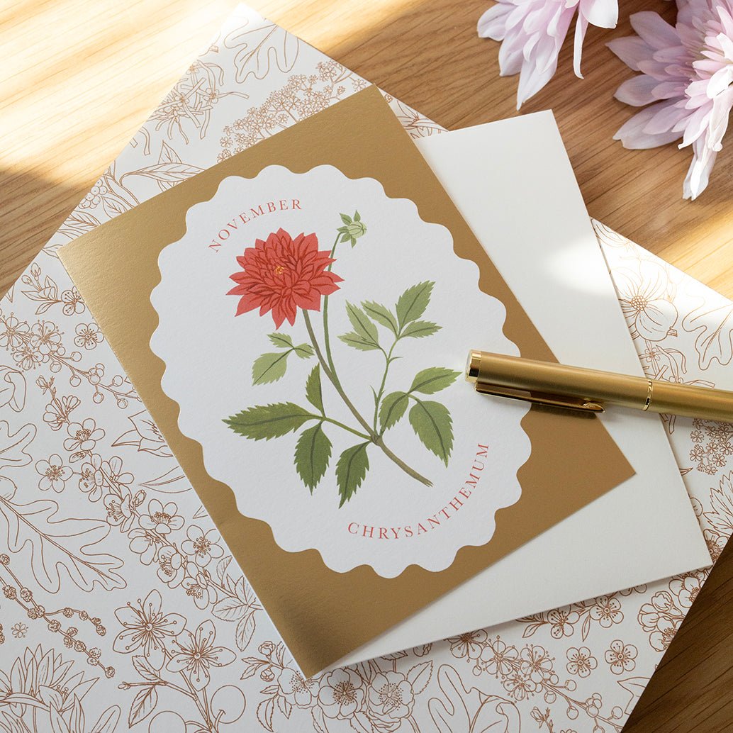 BIRTH MONTH FLOWER| NOVEMBER | greeting card