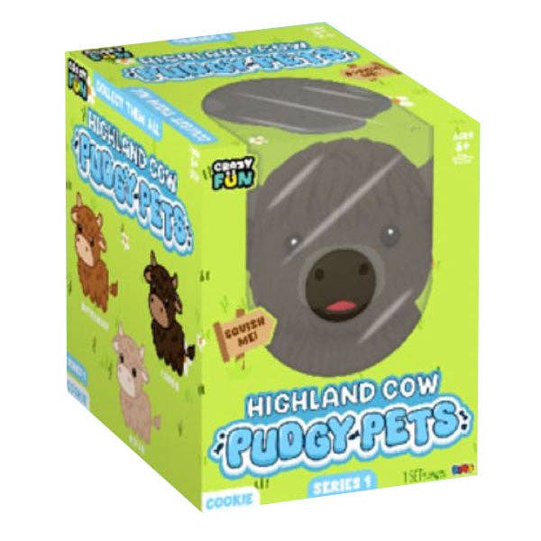 RMS® Crazy Fun™ Highland Cow Pudgy Pets Squishy Assorted Colors