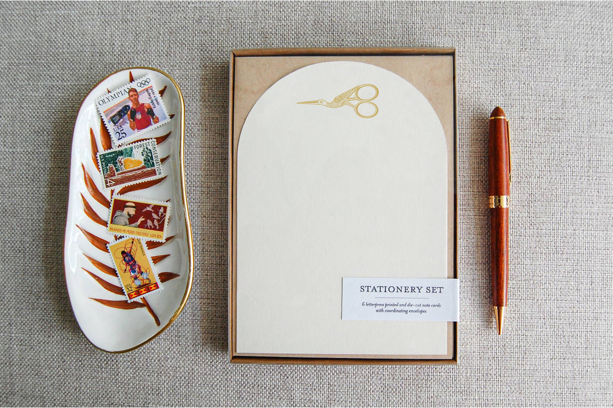 Stork Scissors Stationery Set