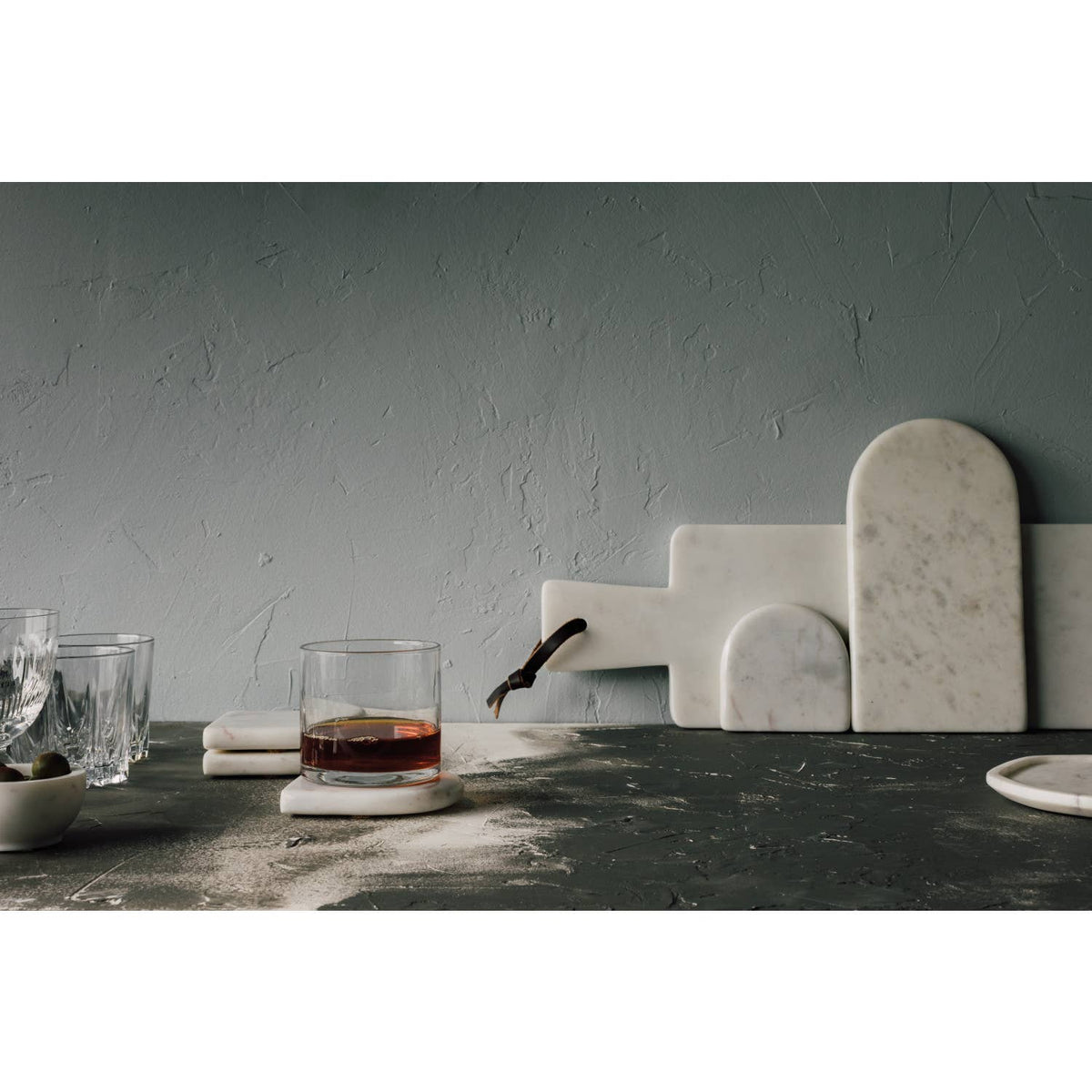 Long Marble Serving Paddle