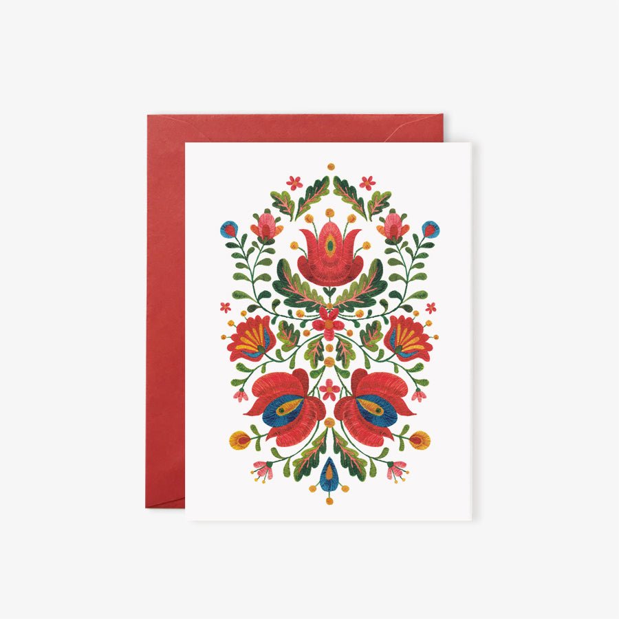 FOLK EMBROIDERY  | Greeting Card