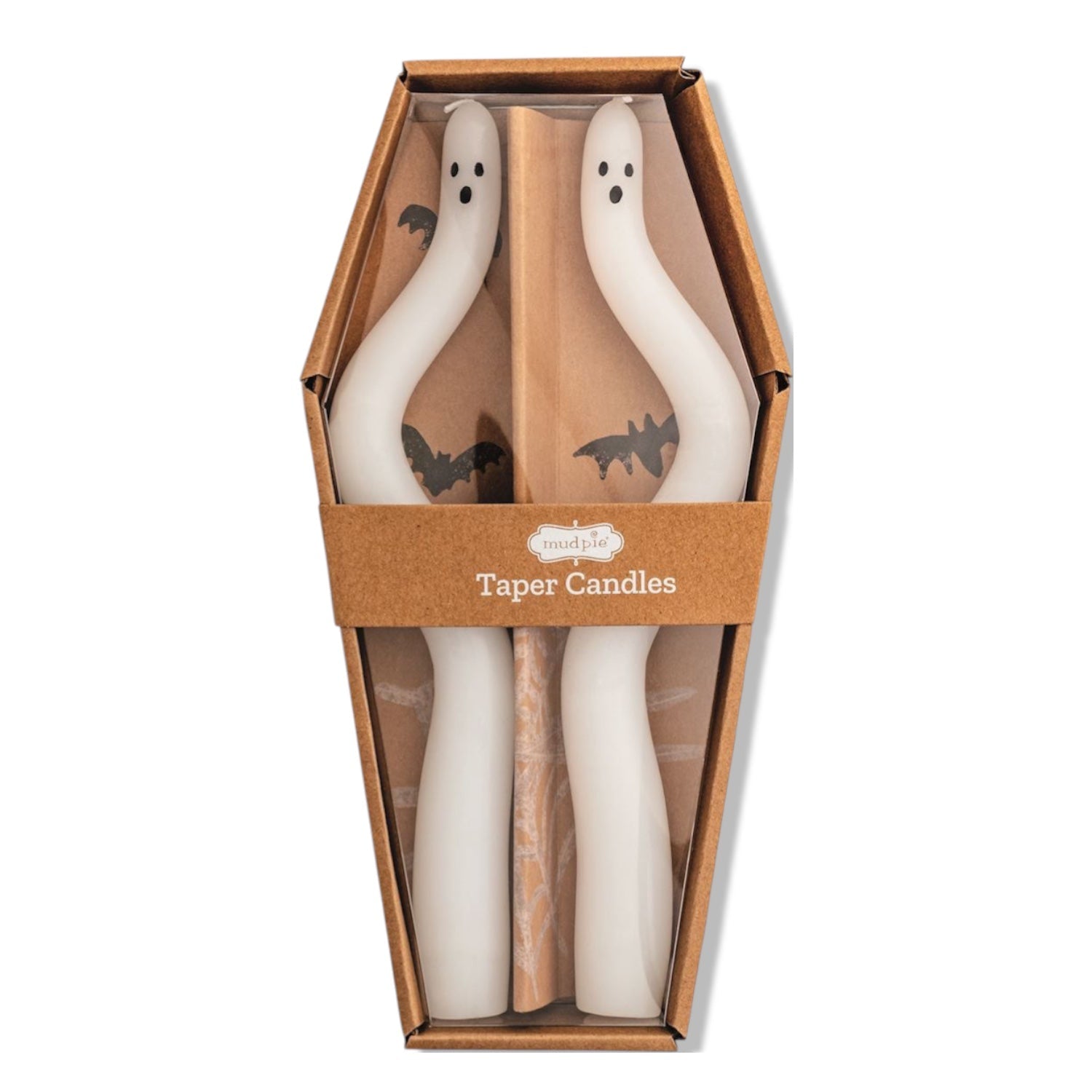 Ghost Shaped Halloween Taper Candles | Set of 2
