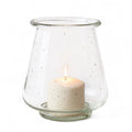 Speckled Bubble Glass Hurricane Vase