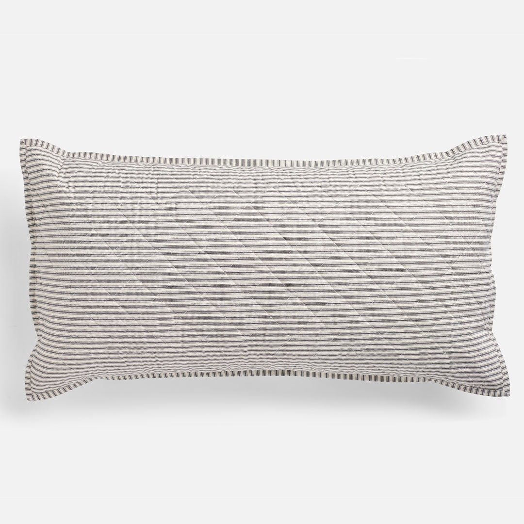 Ticking Stripe Quilted Pillow Sham - Last Chance + Final Sale!