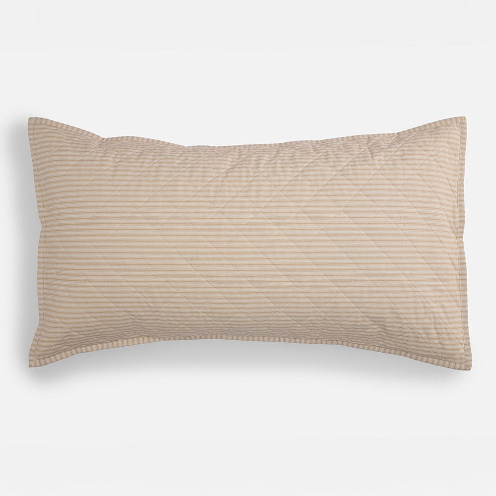 Ticking Stripe Quilted Pillow Sham - Last Chance + Final Sale!