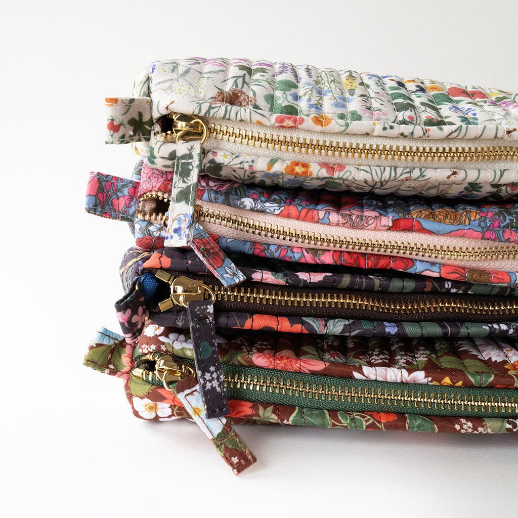 RUSSET | Cotton Quilted Pencil Pouch