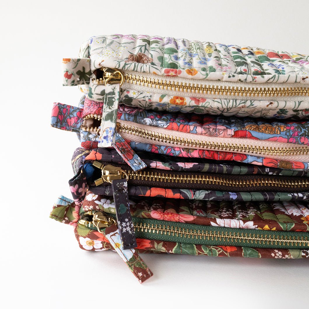 RUSSET | Cotton Quilted Pencil Pouch